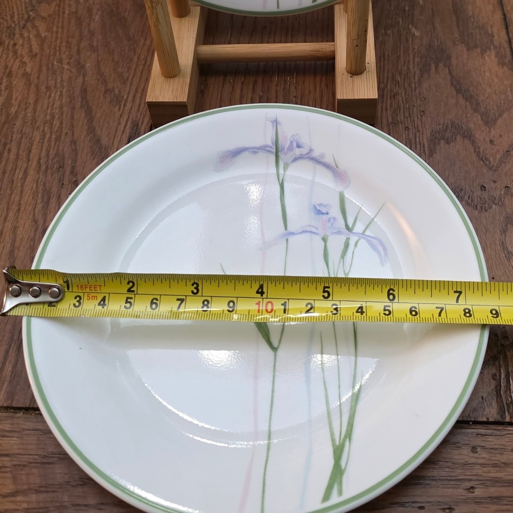 Corelle Shadow Iris 7.25" Salad Plate Set of 4 Floral Replacement Plate - Picture 3 of 3